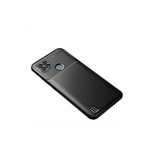 Realme C21 K�l�f Auto Focus Karbon Kapak - Siyah