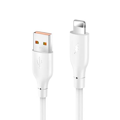DC64 USB to Lightning 1M 3.0A H�zl� �arj Kablo - Beyaz