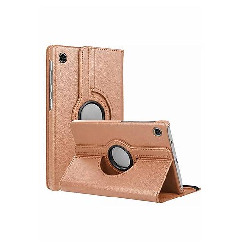 Galaxy Tab A11 360 Tablet Deri K�l�f - Rose Gold