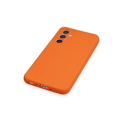 Galaxy A34 5G K�l�f Nano i�i Kadife Silikon - Turuncu