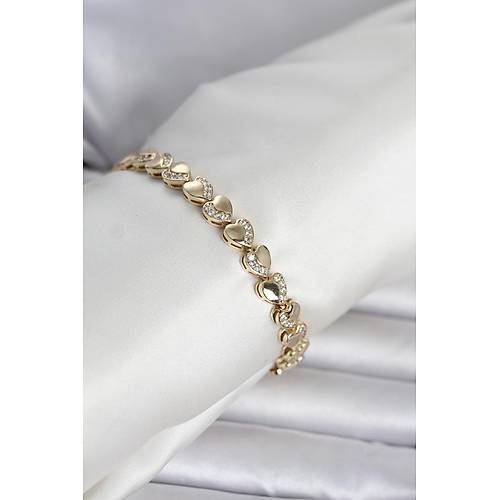 Xuping Kalp Model Gold Renk Kad�n Bileklik