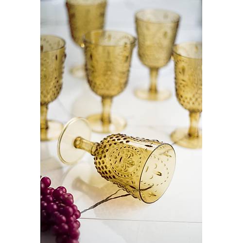 Akrilik Amber Tekli Kadeh & Su Me�rubat Kahve Yan� Barda�� 450 ml ( Cam De�ildir )
