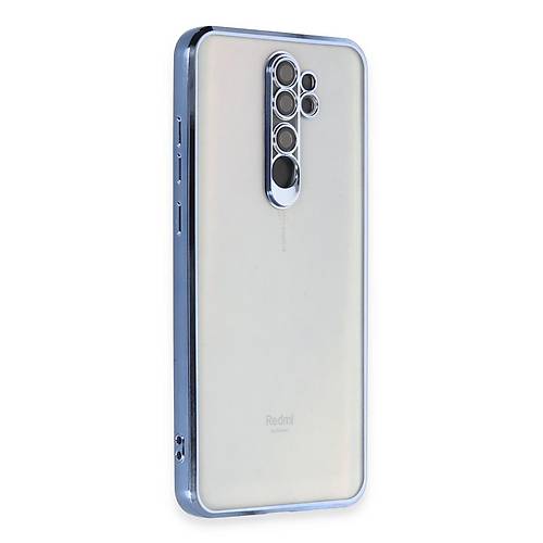 Redmi Note 8 Pro K�l�f Razer Lensli Silikon - A��k Mavi