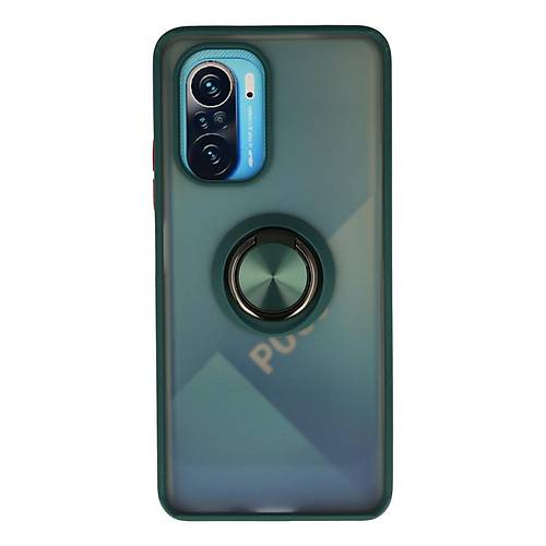 Redmi K40 K�l�f Montreal Y�z�kl� Silikon Kapak - Ye�il
