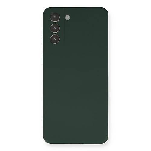 Galaxy S21 Plus K�l�f Nano i�i Kadife Silikon - Koyu Ye�il