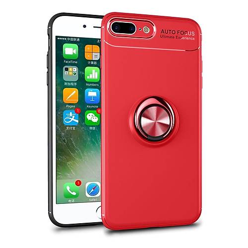 iPhone 7 Plus K�l�f Range Y�z�kl� Silikon - K�rm�z�