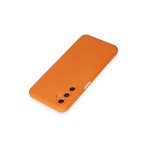 Galaxy M14 5G K�l�f Nano i�i Kadife Silikon - Turuncu