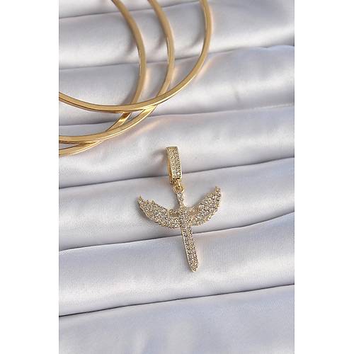 Pirin� Gold Renk Zirkon Ta�l� Mikail Model Ajda Charm