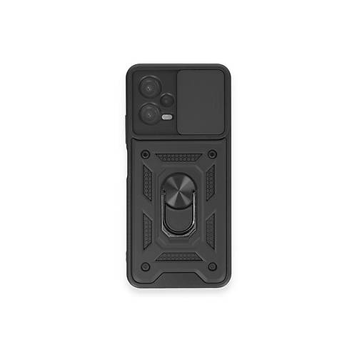 Redmi Note 12 4G K�l�f Pars Lens Y�z�kl� Silikon - Siyah