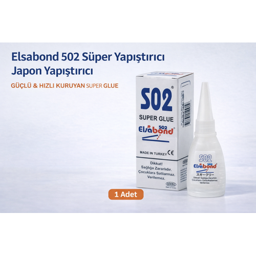 Elsabond 502 S�per Yap��t�r�c� Japon Yap��t�r�c� 20g G��l� H�zl� Kuruyan Super Glue 1 Adet