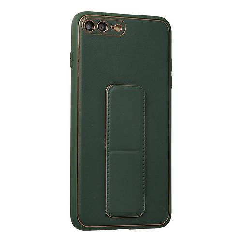 iPhone 7 Plus K�l�f Coco Deri Standl� Kapak - Ye�il