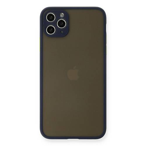 iPhone 11 Pro Max K�l�f Montreal Silikon Kapak - Lacivert
