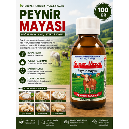 100 GR Peynir Mayas� S�v� Do�al Peynir Yap�m Mayas� | Ev Tipi Peynir Yap�m� ��in Uygun