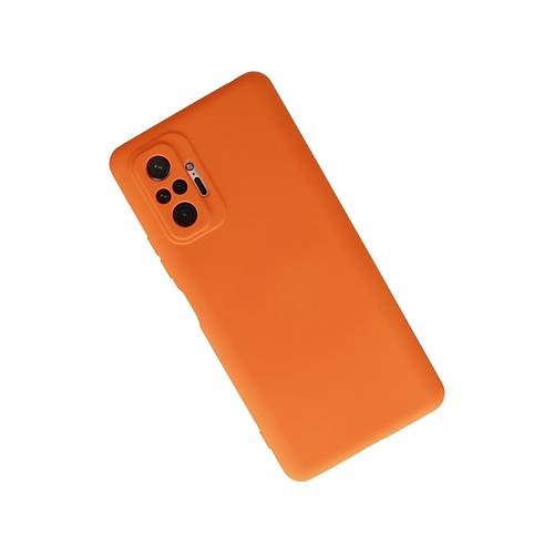 Redmi Note 10 Pro K�l�f Nano i�i Kadife Silikon - Turuncu