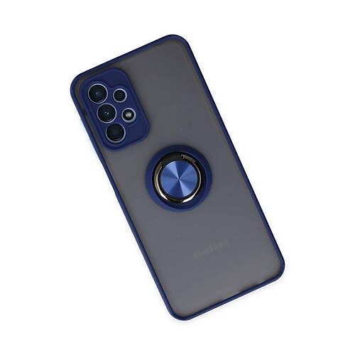 Galaxy A23 4G K�l�f Montreal Y�z�kl� Silikon Kapak - Lacivert