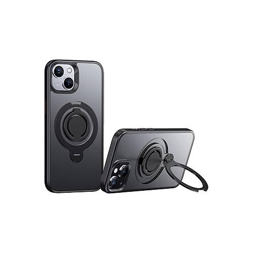 iPhone 15 Avatar 360 D�nen Magsafe Kapak - Siyah
