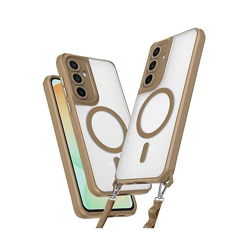 Galaxy S23 FE K�l�f Enka Magsafe Silikon K�l�f - Desert