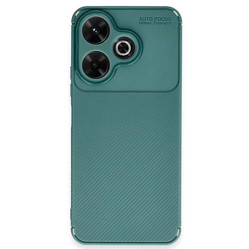 Redmi 13 4G K�l�f Auto Focus Karbon Kapak - Koyu Ye�il