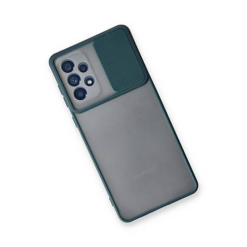 Galaxy A33 5G K�l�f Palm Buzlu Kamera S�rg�l� Silikon - Ye�il