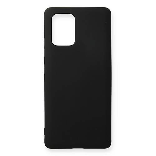 Galaxy A91 / S10 Lite K�l�f Nano i�i Kadife Silikon - Siyah