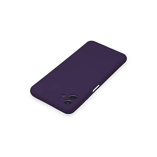 Galaxy A04 K�l�f Nano i�i Kadife Silikon - Mor