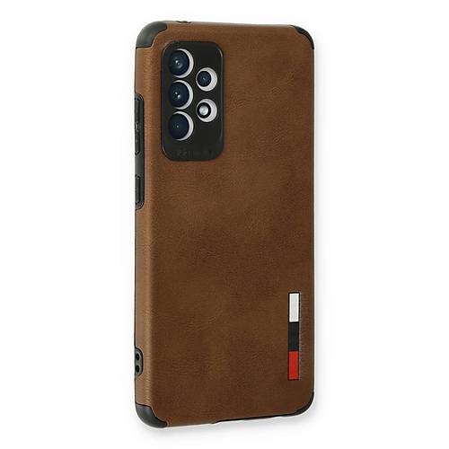 Galaxy A73 5G K�l�f Loop Deri Silikon - Kahverengi