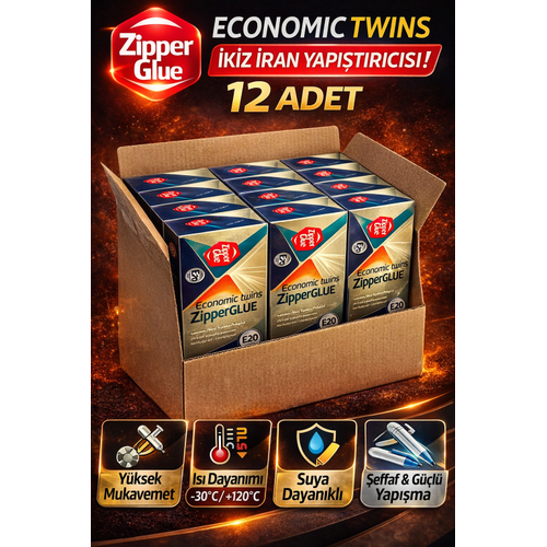 Zipper Glue �kiz �ran Yap��t�r�c�s� 12 Adet A+B �ift Bile�enli Epoksi G��l� Metal Plastik Cam Seramik Yap��t�r�c�