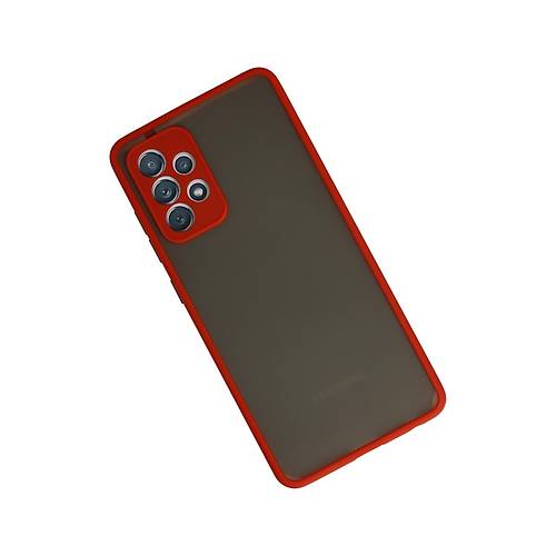 Galaxy A52 K�l�f Montreal Silikon Kapak - K�rm�z�