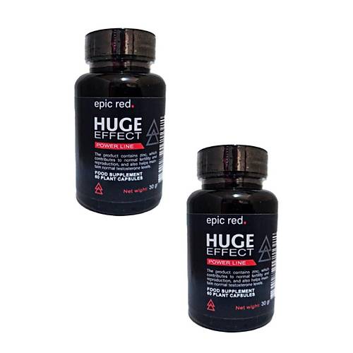 Huge Effect Erkeklere �zel Destekleyici Takviye 60'l� x 2 ad +Kayganla�t�r�c� Jelle