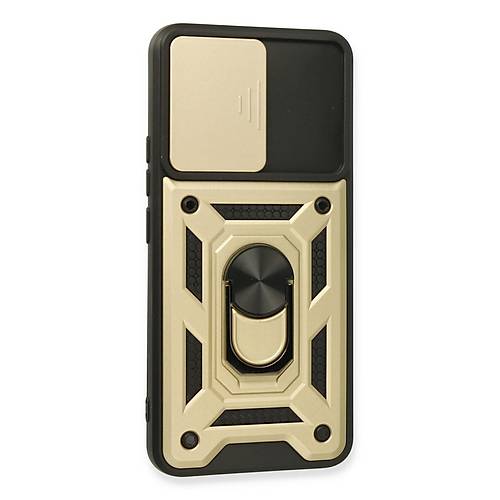 Realme 8 K�l�f Pars Lens Y�z�kl� Silikon - Gold