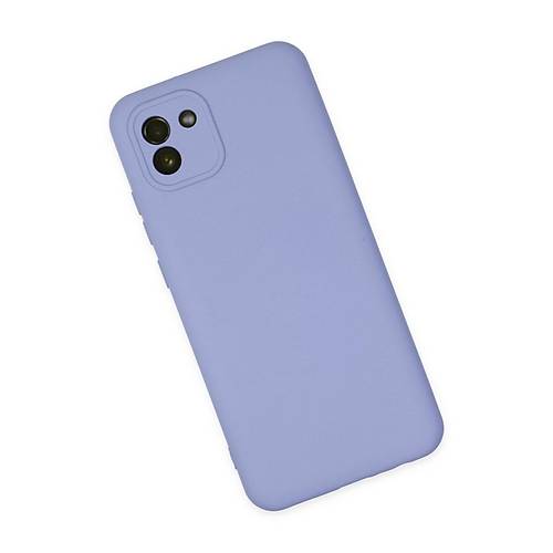 Galaxy A03 K�l�f Nano i�i Kadife Silikon - Lila