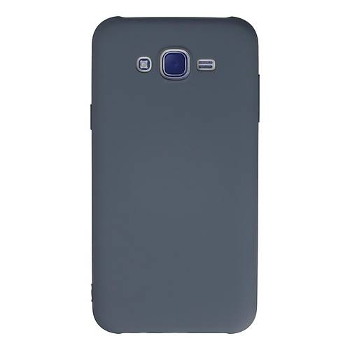 Galaxy J7 K�l�f Nano i�i Kadife Silikon - Gri