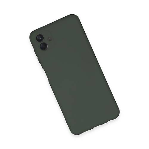 Galaxy A04E K�l�f Nano i�i Kadife Silikon - Koyu Ye�il
