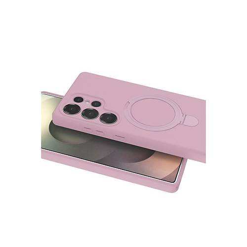 Galaxy S23 Ultra Regal Magsafe Standl� Kapak - A��k Pembe