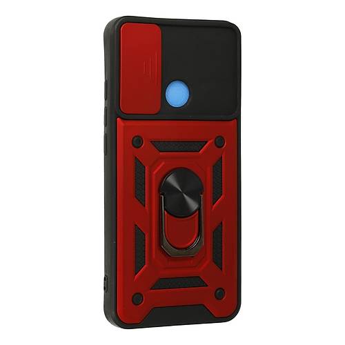 Redmi 9C K�l�f Pars Lens Y�z�kl� Silikon - K�rm�z�