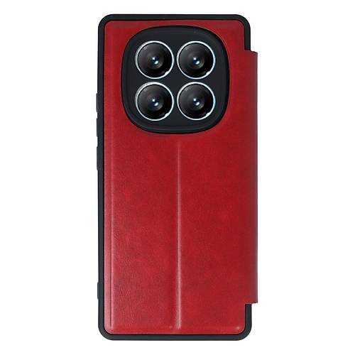 Redmi Note 14 Pro 4G K�l�f Flip Cover - K�rm�z�