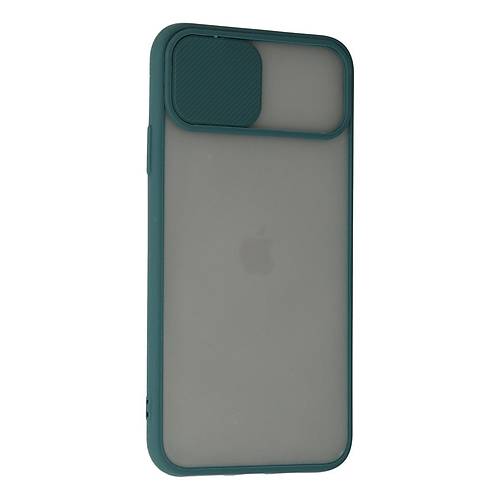 iPhone 11 Pro K�l�f Palm Buzlu Kamera S�rg�l� Silikon - Ye�il