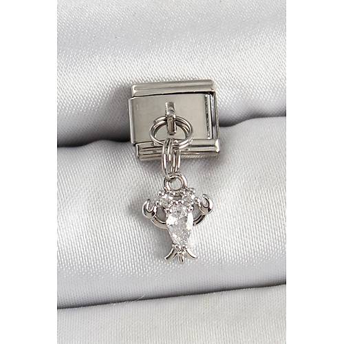 316L �elik Sallant�l� Zirkon Ta�l� Yenge� Model G�m�� Renk Nomination Charm