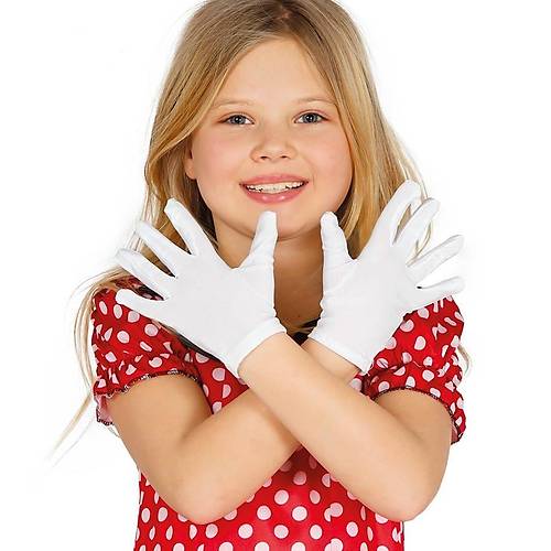Beyaz Renk �ocuk Boy Likral� Pandomim Eldiveni