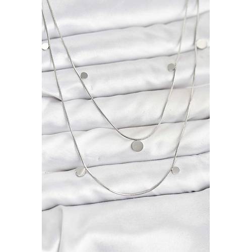 316L �elik Zincir G�m�� Renk Pullu Kad�n Kolye