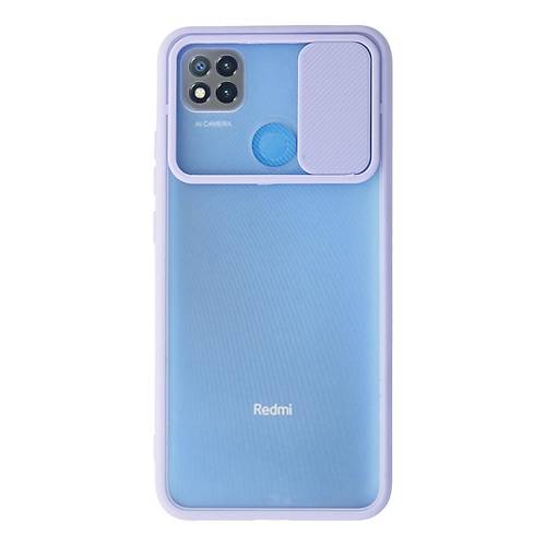 Redmi 9C K�l�f Palm Buzlu Kamera S�rg�l� Silikon - Lila