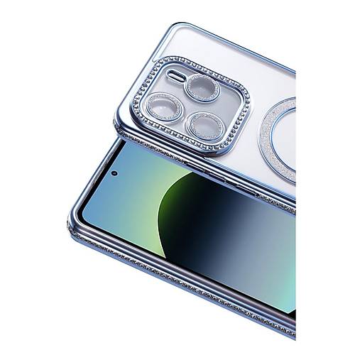 Redmi Note 14 4G Joke Simli Magneticsafe K�l�f - Mavi