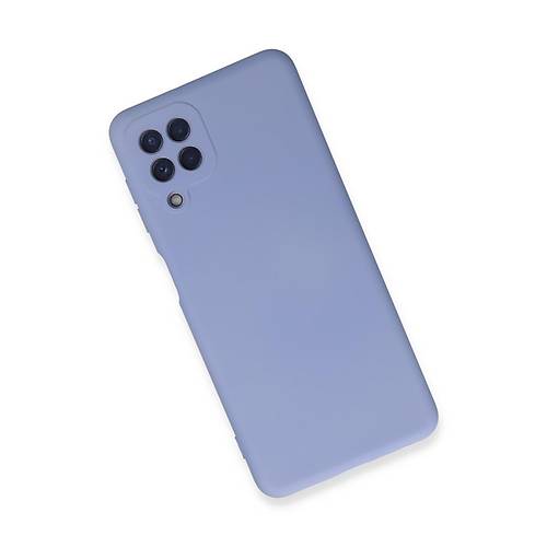 Galaxy A22 K�l�f Nano i�i Kadife Silikon - Lila
