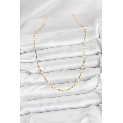 CM 14K Gold Renk Lazer �nce Zincirli Kad�n Kolye