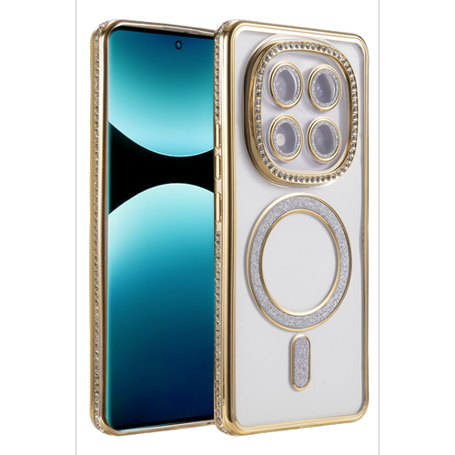 Redmi Note 15 Pro 4G Joke Simli Magneticsafe K�l�f - Gold
