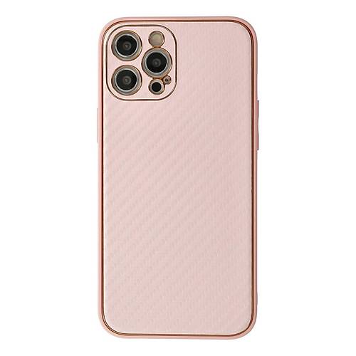 iPhone 12 Pro Max K�l�f Coco Karbon Silikon - Pembe