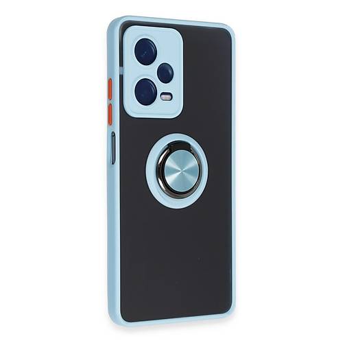 Redmi Note 12 5G K�l�f Montreal Y�z�kl� Silikon Kapak - Buz Mavi