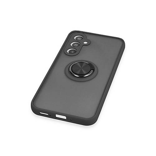 Galaxy A54 5G K�l�f Montreal Y�z�kl� Silikon Kapak - Siyah