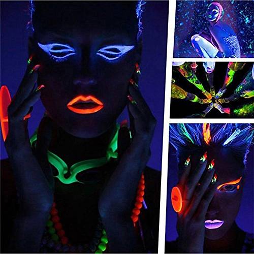 GlowPaint 6�l� Neon Boya � UV I��kta Parlayan Makyaj Seti