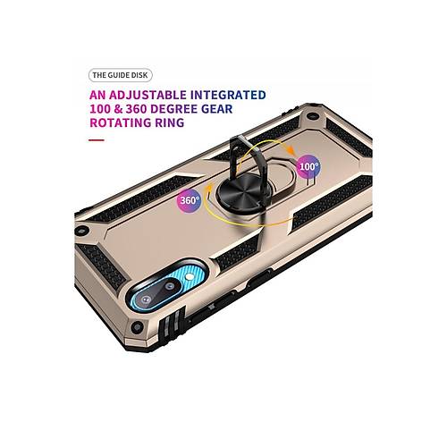 Galaxy A02 K�l�f Sofya Y�z�kl� Silikon Kapak - Gold